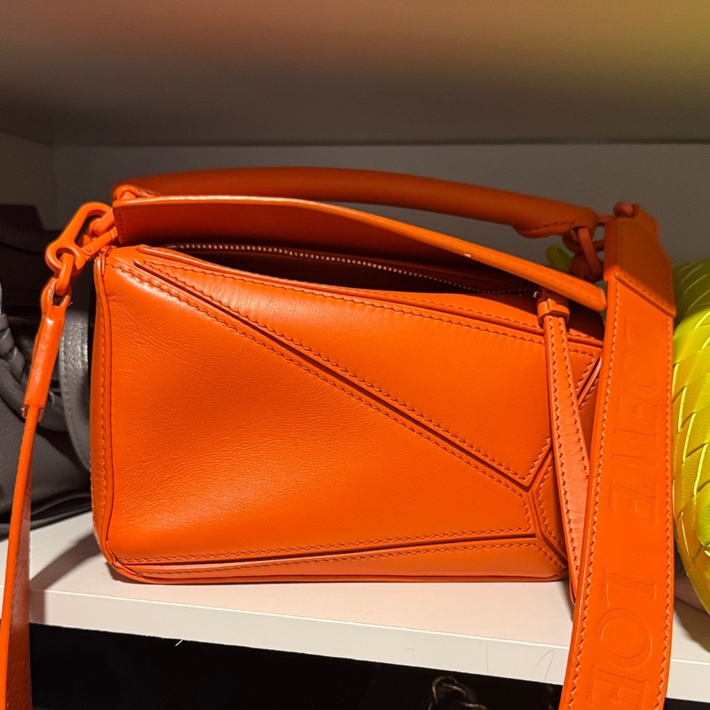 Loewe Vibrant Orange puzzle mini Crossbody Bag